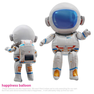 太空人站立氣球_幸福星辰婚禮氣球佈置_鋁箔氣球_生日派對 宇行員_空飄球_火箭_飛碟_飛機 周歲 抓週
