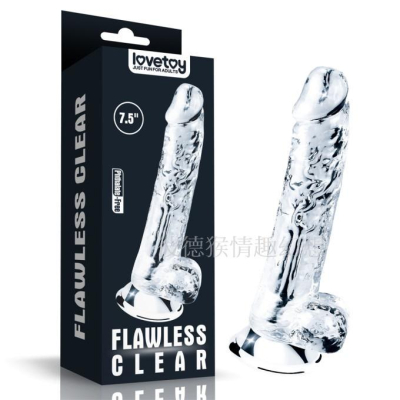 LOVETOY Flawless Clear Dildo 7.5＇＇ 7.5吋完美無瑕性愛晶透按摩棒