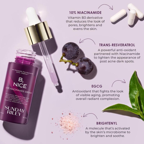 美國代購現貨Sunday Riley新品上市?B3 NICE 10% NIACINAMIDE 10%煙酰胺美白精華