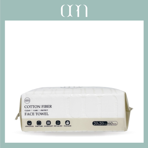 OEM 100%純柔棉乾濕兩用加厚潔膚巾60抽（加厚3D按摩珍珠紋）1入組/多入組