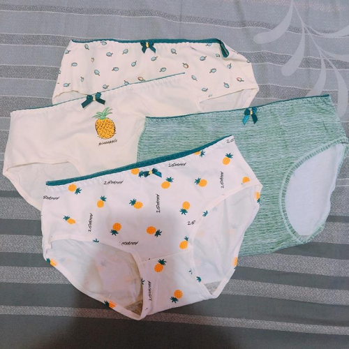 （已保留）小清新棉質內褲 全新 M 一件$35 鳳梨圖