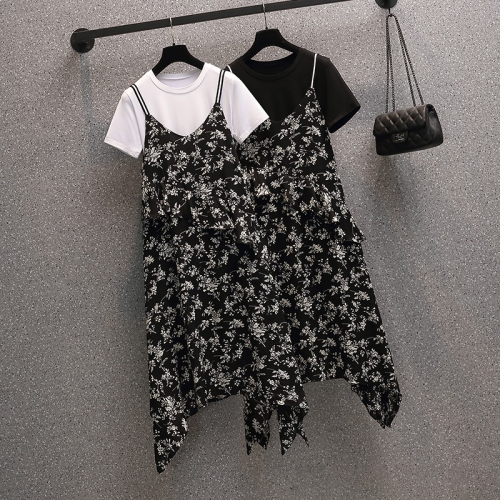 品牌折扣店商場專櫃撤櫃女裝尾貨清倉夏裝洋氣減齡碎花吊帶裙套裝