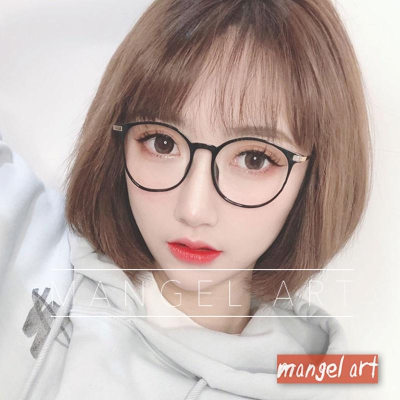 贈送眼鏡盒 新款膠框橢圓框圓弧框方框眼鏡框百搭配潮流行快時尚網紅網美款造型眼鏡韓國日本韓版日系mangel art