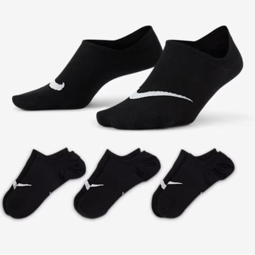 Nike Everyday Plus 輕量 訓練船襪 3雙一組 黑色 定價450
