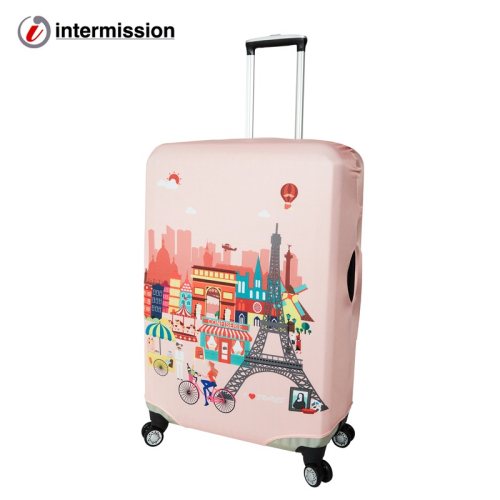 【箱衣WAY-免運】【Intermission】LCS427巴黎定位 日版彈力拉桿箱保護套 行李箱套旅行箱防塵罩