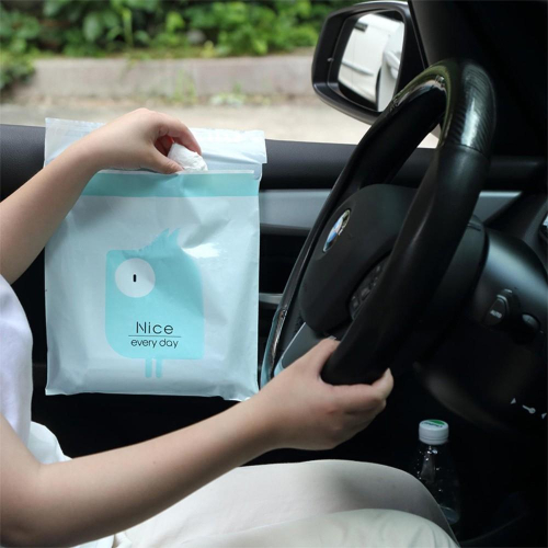 『熊愛貝百貨』車用黏貼式垃圾袋 無痕膠條防水不滲漏