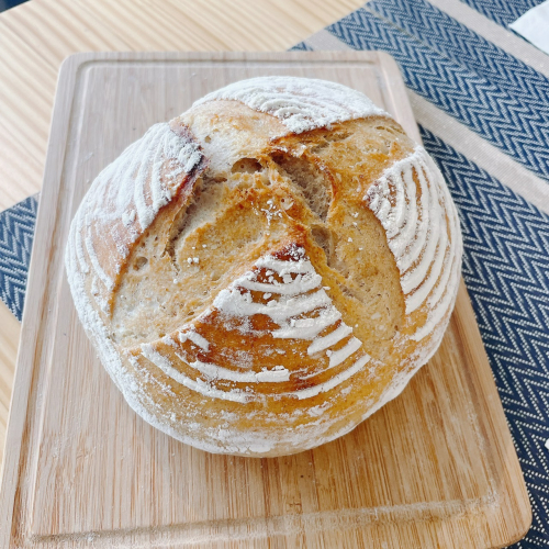 酸種原味鄉村麵包 約500克(無油無糖無蛋奶)全素