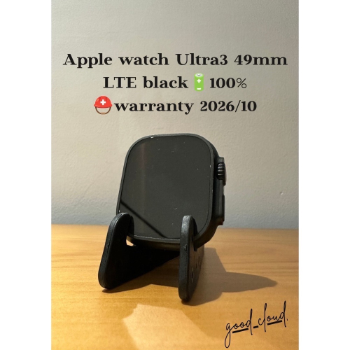 Apple Watch Ultra3 49mm LTE 黑 ?100%⛑️保固-2026/10│盒配完整│原廠電池