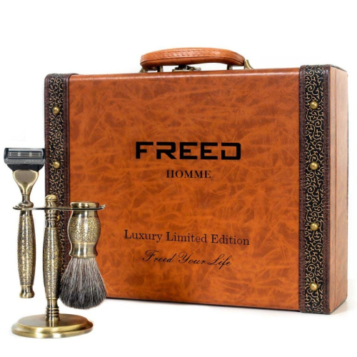 【FREED】豪華典藏版刮鬍刀禮盒 - 仿古銅蝕刻雕花