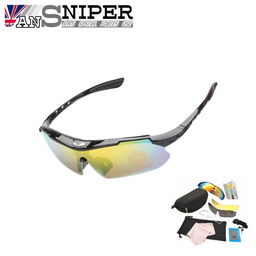 [ansniper]SP-0868A全配8件式抗UV藍光偏光高清戶外運動鏡組(自行車/路跑/開車/戶外/釣魚)