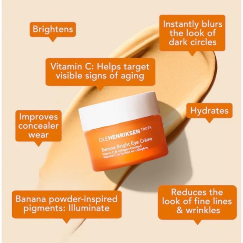 美國代購預購OLEHENRIKSEN 維生素C香蕉亮白眼霜眼部保養VC保濕Banana Bright Eye Crème