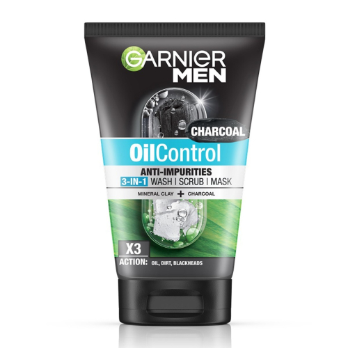 【GARNIER MEN 卡尼爾】男士洗面乳-洗顏磨砂面膜(100ml)【7073】