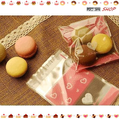 【嚴選SHOP】95入 日式愛心 opp自黏袋 糖果手工皂餅乾點心袋 烘焙包裝袋 禮品袋 禮物袋 婚禮包裝袋【D026】