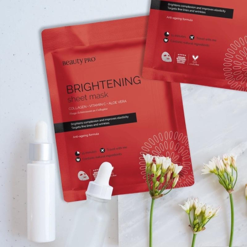 現貨 英國 ??BeautyPro Beauty Pro亮白片裝面膜 維生素C 膠原蛋白23ml
