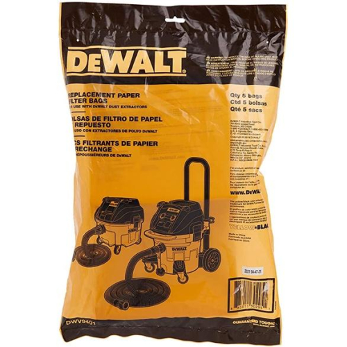 得偉集塵袋(五入) DEWALT DWV9401 Paper Bag DWV012適用