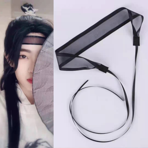 圓領袍飛魚明制漢服魏晉古風網巾網紗抹額頭男女發帶綁帶配飾發繩