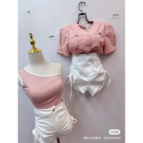???現貨實拍 單肩造型背心 斜肩背心 彩色方塊 ootd aifei