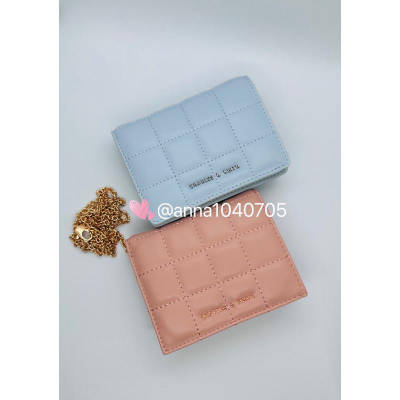 寶寶藍菱格紋短夾❤️‍?火熱回歸【24H快速出貨】? ANNA代購?新加坡品牌小CK保證正品代購 附紙袋