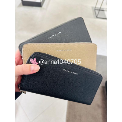 【24H快速出貨】ANNA代購?新加坡品牌小CK保證正品代購 附紙袋 簡約長夾