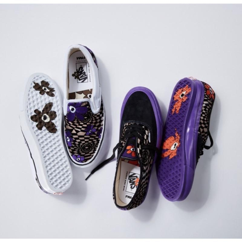 [unclev1966] 代購 Vans Vault X P.A.M 兩款 花朵 蜘蛛網 紫色 聯名 滑板 塗鴉