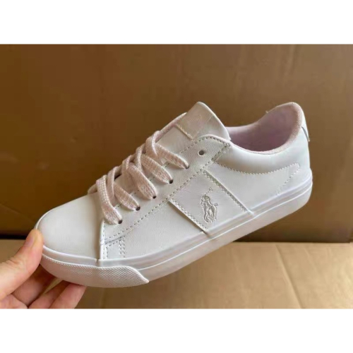 RL美國??polo 白軟PU皮 透氣休閒運動板鞋超級美❤️小白鞋 文藝學院 親子鞋 休閒鞋 板鞋 布鞋