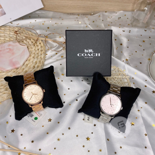 美國代購??台灣現貨 Coach 滿版logo女錶14503406 14503407