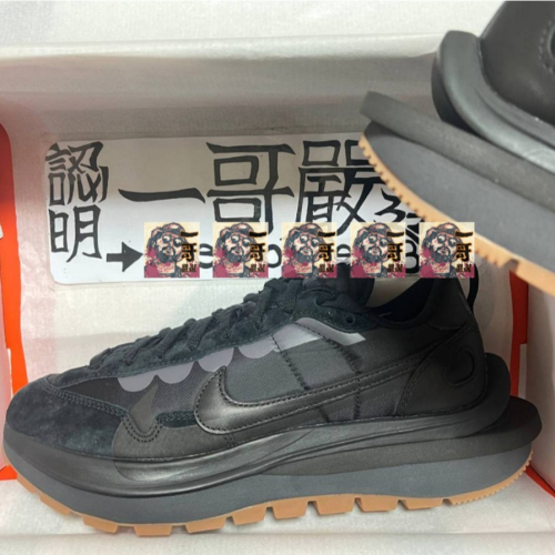NIKE SΑСΑΙ VAPORWΑFFLE 聯名 解構 黑 膠底 生膠 解構鞋 男女 休閒 厚底 DD1875 001