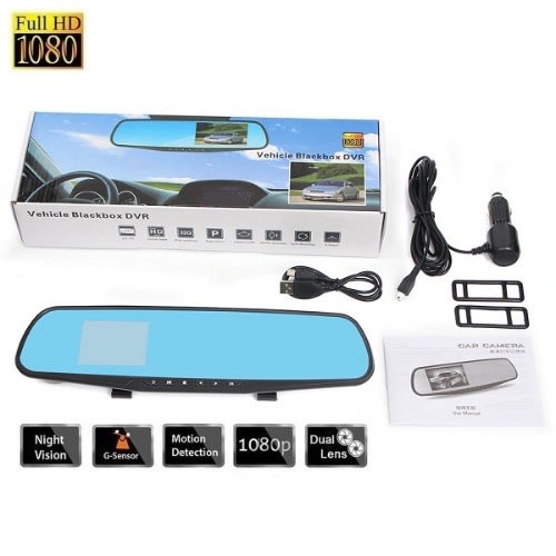Vehicle Blackbox DVR 1080P行車紀錄器後照鏡