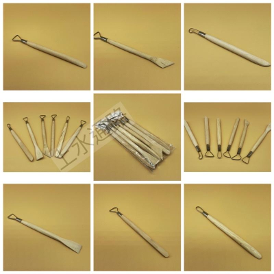 6件修坯扁絲刀 泥塑工具 陶吧常用工具 單頭不銹鋼 陶藝 泥塑工具多彩模型陶藝工具手工陶瓷作坊拉坯修坯刮刀泥塑刀