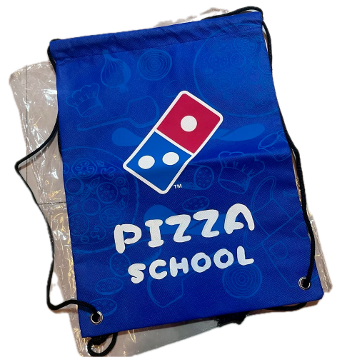❮全新❯ 美國 Domino＇s 達美樂 披薩體驗營限定束口袋 雙肩抽繩背包 藍色輕量後背包 披薩學校周邊 公益出清