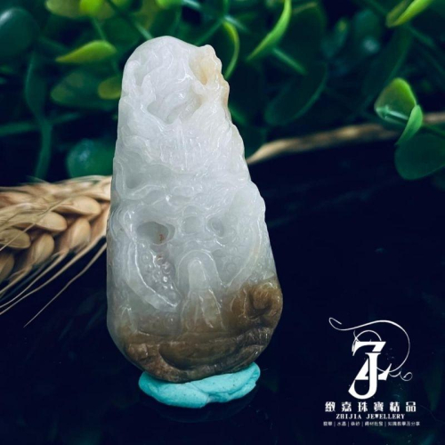 翡翠 帶證 神龍護主 龍牌 小龍牌 天然緬甸A貨 白底黃皮 護主 項鍊 掛繩 墜 保A 台灣 現貨 保平安 守護 直播