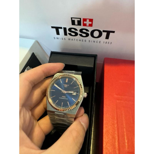 Tissot PRX 金框藍面配色 機械錶 鋼錶帶✨