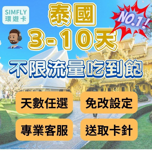 ?現貨 3-10天 泰國專用上網卡 曼谷 泰國 清邁 芭達雅 蘇梅島 普吉島 不限流量吃到飽（24H寄出）