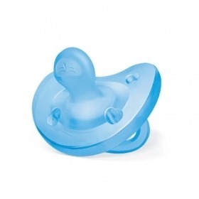 Chicco 舒適哺乳-矽膠拇指型安撫奶嘴(6-16m) 亮藍 17599