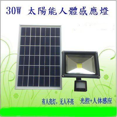 ☆四月科技能源☆太陽能燈 30W人體紅外感應燈 庭院燈 集成LED燈 泛光燈 戶外 壁燈A0413