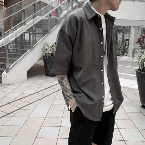 【B.Y】韓國 5色 超質感 抗皺 口袋 短袖 襯衫 短袖襯衫 男女同款