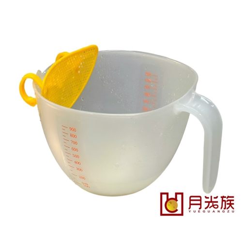過濾洗米杯 過濾量杯 過濾碗 刻度量杯 蛋液過濾碗 濾網 料理量杯 細網過濾量杯 杯子攪拌碗 洗米 料理量杯 EA582