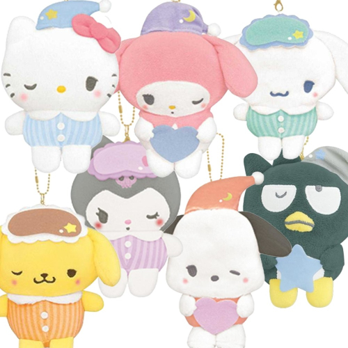 過生活IP訂購 三麗鷗 絨毛玩偶吊飾 HelloKitty 美樂蒂 布丁狗 大耳狗 酷洛米 帕恰狗 酷企鵝 6J25