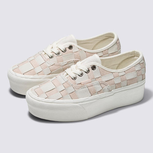 [unclev1966] Vans Authentic Stackform 粉紅 編織 方格 增高 厚底 小隻女必備
