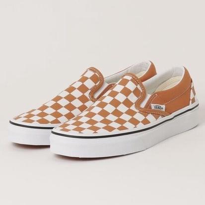 [unclev1966] Vans Slip-on 棋盤格 橘色 黑線 滑板 懶人鞋 男女款