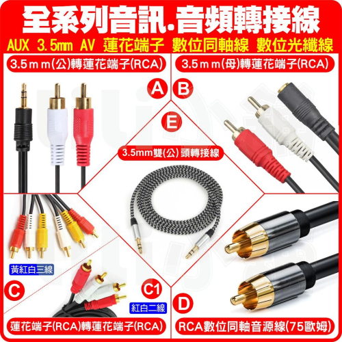 Coaxial SPDIF 同軸 RCA 數位音源 3.5mm轉2AV音源線 AV線 RCA端子 RCA線 蓮花線音頻線