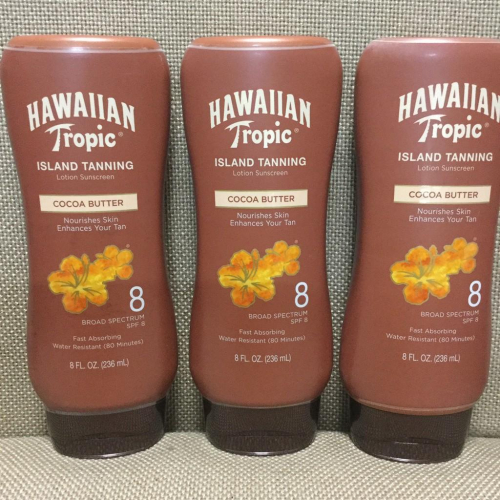 ?Hawaiian Tropic 熱帶夏威夷 助曬乳液 ?2瓶免運 SPF 4 SPF 8 防曬系數 快速黝黑 防水型