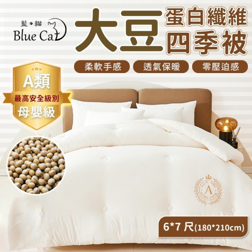 【藍貓BlueCat】大豆四季被 大豆纖維四季被 母嬰級 四季可用 被芯 雙人特大 A類面料