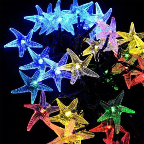 ╭☆April shop☆╮光控太陽能燈30LED燈 海星聖誕燈 節日 燈串 A0329-8