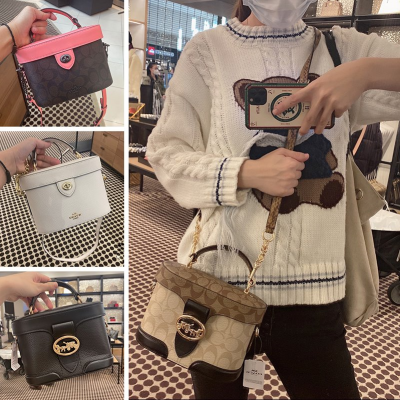 台灣美媽代購 COACH 蔻馳 包包 側背包 斜挎包 斜背包 手提包 單肩包 化妝包 手機包 鏈條包 時尚百搭簡約斜挎包