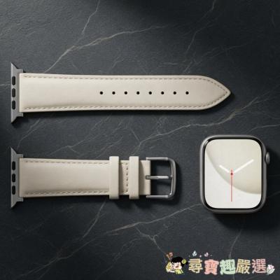 *尋寶趣嚴選* Apple Watch Awesome Design Odd 牛皮錶帶 L, 奶油色/ANTIAN 金屬