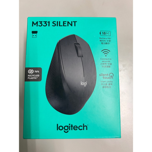 Logitech 羅技 M331 Silent靜音無線滑鼠（黑）
