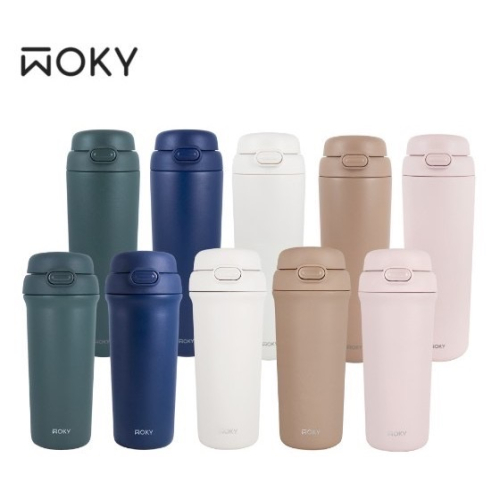 【現貨】WOKY 沃廚 All-P輕芯鈦瓷雙飲保溫瓶 780ml 奶茶色