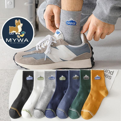 MyWa™️秋冬新款潮流男生運動襪 低筒襪子系列登山露營歐美運動鞋山脈圖案 W55
