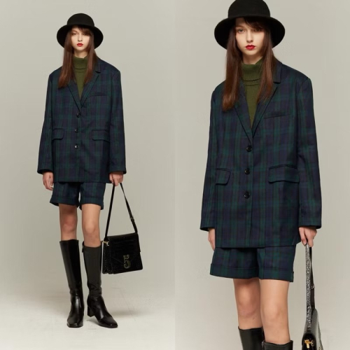 【現貨】￼20S ￼Tnewties 酒瓶是空的 五分短褲西裝格紋套裝XS 從前從前 Dresseum